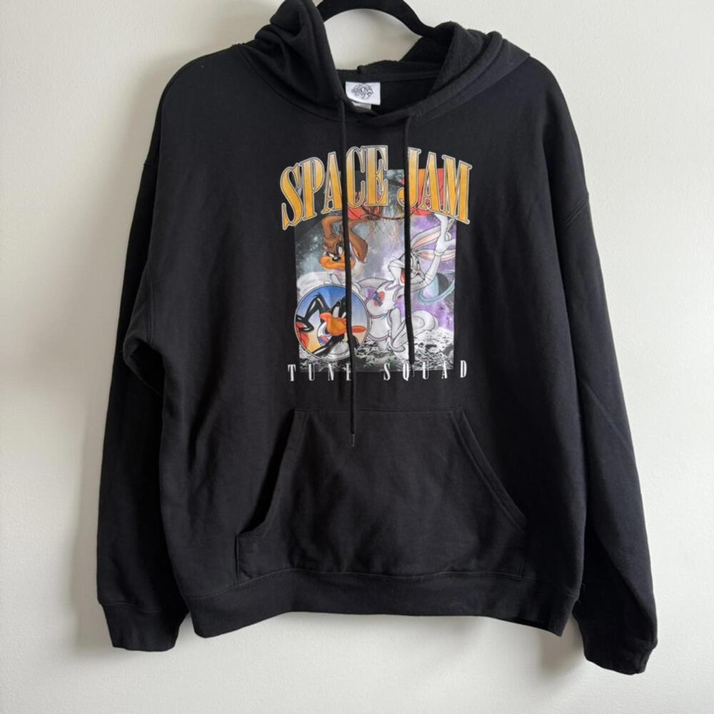 Space Jam Tune Squad Black Hoodie Graphic Size Large
